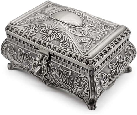 jewelry box with metal|metal jewelry box for women.